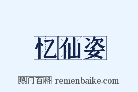 忆仙姿是什么意思的图片